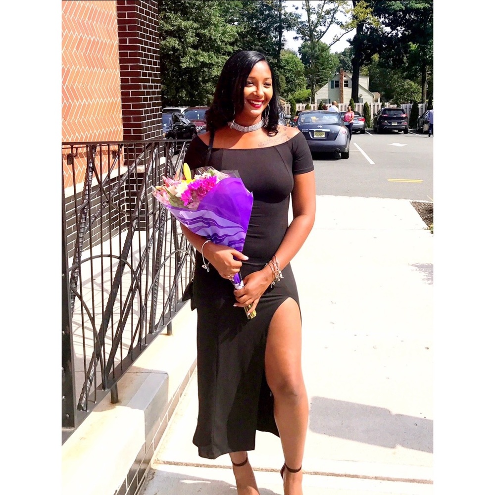 Women’s Fashionova black dress.